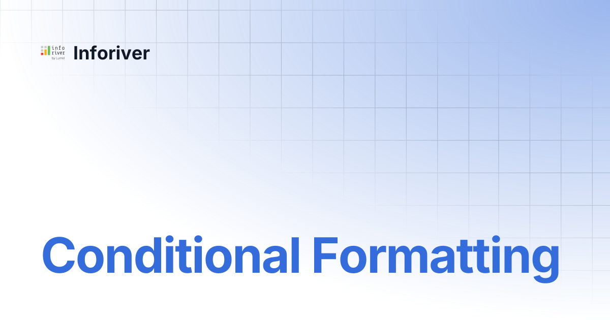 Conditional Formatting | EDITable | Inforiver