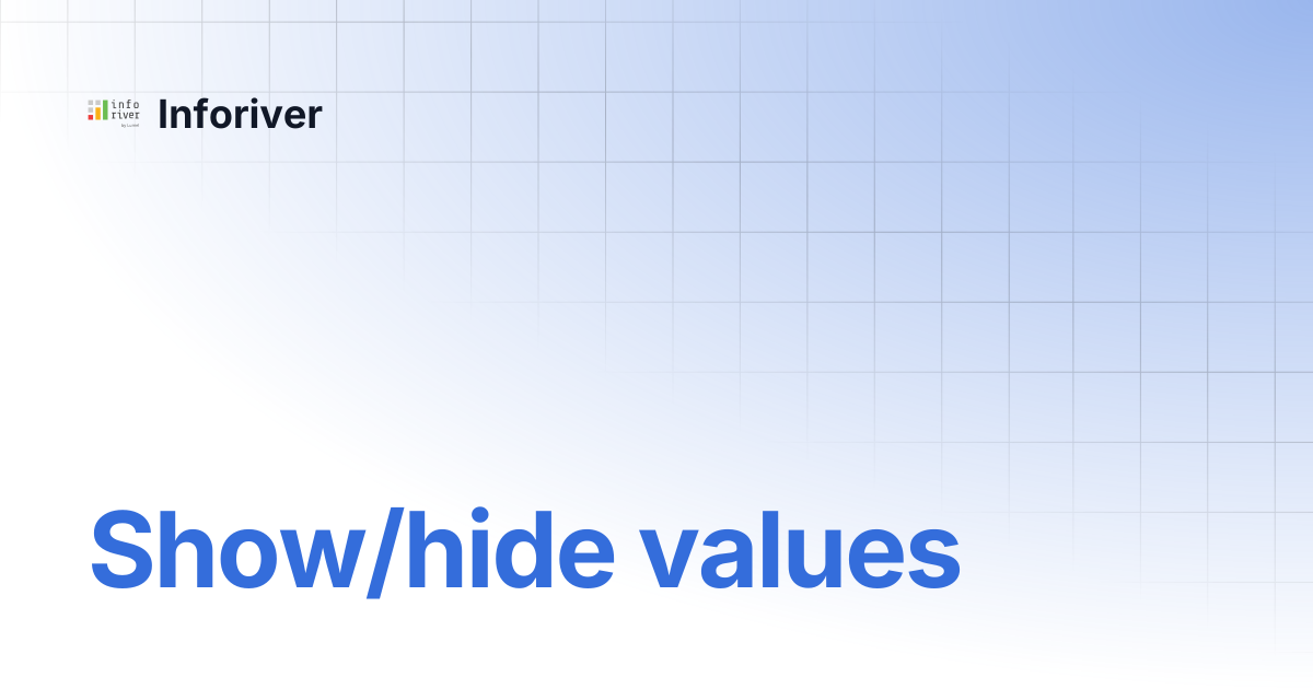 Show/hide values | Premium Table | Inforiver