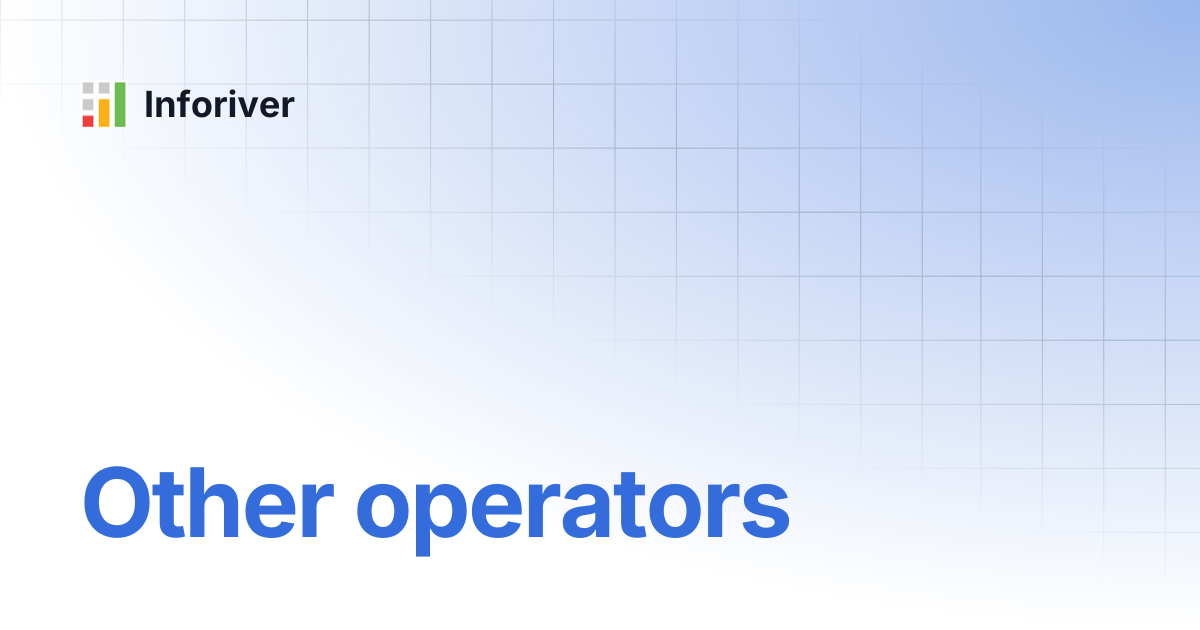 Other operators | Inforiver