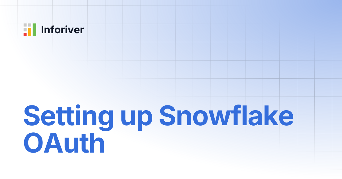 Setting up Snowflake OAuth | Inforiver