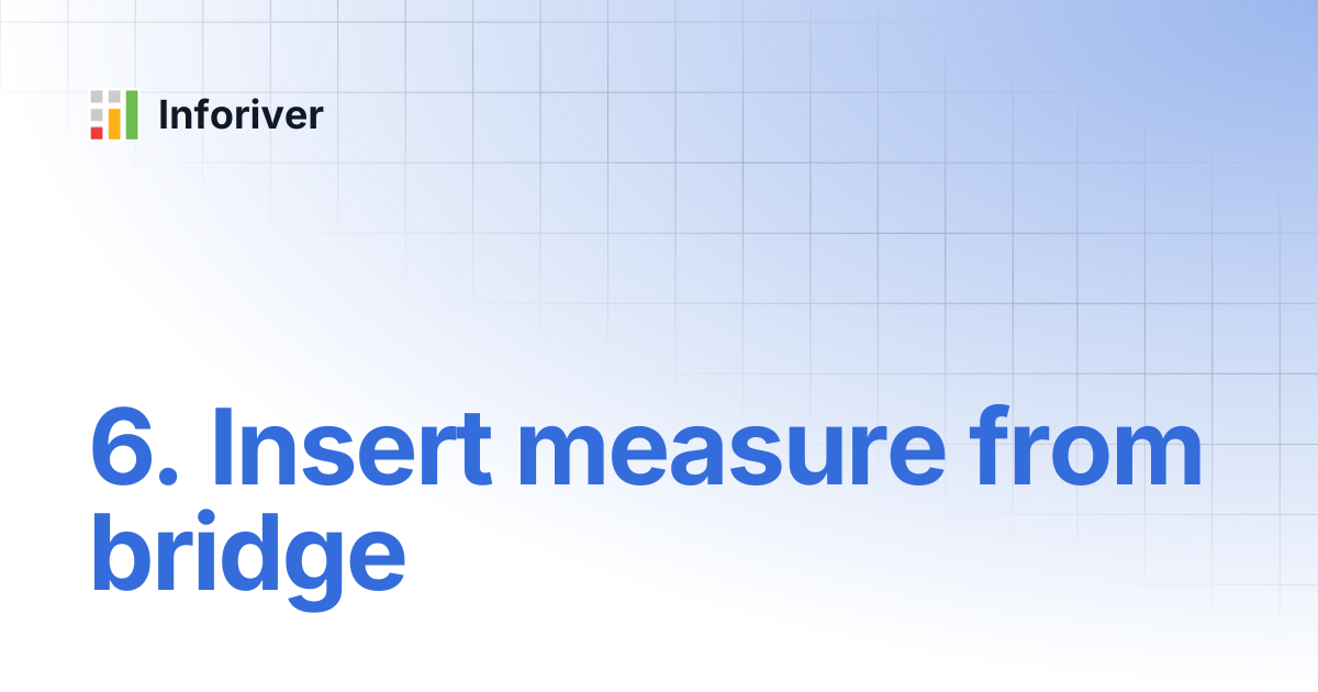 6. Insert measure from bridge | Inforiver