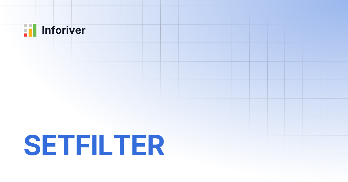 SETFILTER | Inforiver