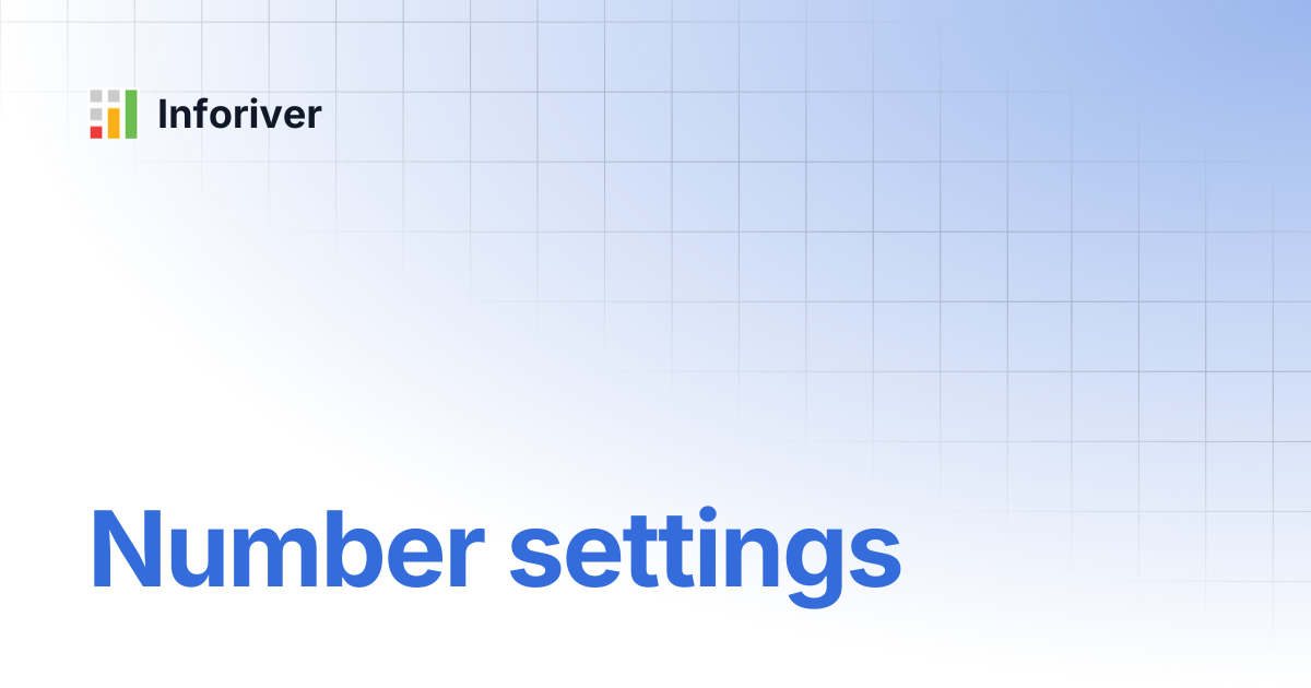 Number settings | Inforiver